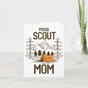 Proud Scout Mum Camping Scout Leader Adventure Tra Card