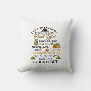 Proud Scout Throw Pillow