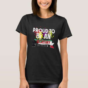 Proud secretary citizen Profession career worker w T-Shirt