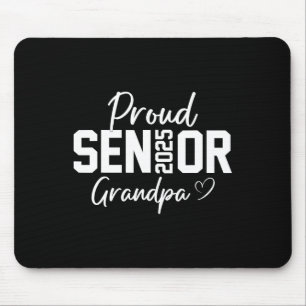 Proud Senior 2025 Grandpa Graduate Cute Heart Cl O Mouse Pad