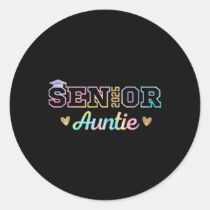 Proud Senior Auntie 2025 Senior 2025 Aunt Cl Of 20 Classic Round Sticker