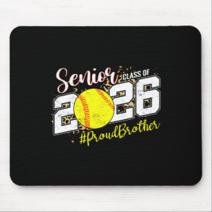 Proud Senior Brother Cl Of 2026 Softll Graduation Mouse Pad