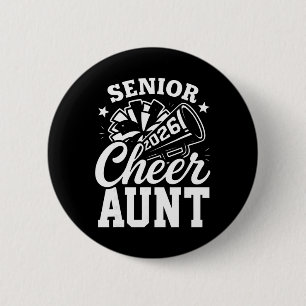 Proud Senior Cheer Aunt 2026 Cheerleader Aunt Cl O 6 Cm Round Badge