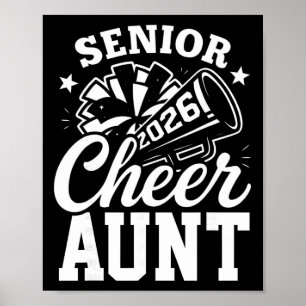 Proud Senior Cheer Aunt 2026 Cheerleader Aunt Cl O Poster