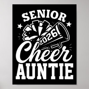 Proud Senior Cheer Auntie 2026 Cheerleader Cl Of 2 Poster