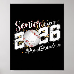Proud Senior Grandma Cl Of 2026 Sell Graduate Leop Poster