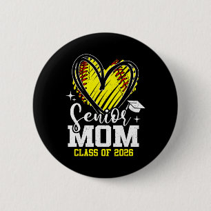 Proud Senior Mum Cl Of 2026 Softll Graduation Hear 6 Cm Round Badge