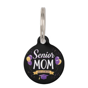 Proud Senior Mum Class of 2025 Customisable Pet Tag