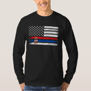 Proud Serbian American Flag Serbia Heritage USA 1 T-Shirt