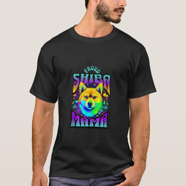 Proud Shiba Inu Mama Corloful Trippy Tank Top (Front)
