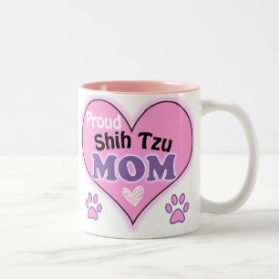 Proud Shih Tzu Mom Two-Tone Coffee Mug