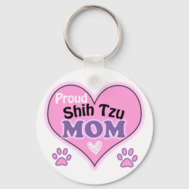 Proud Shih Tzu Mum Key Ring (Front)