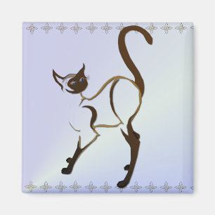 Proud Siamese Cat Magnet
