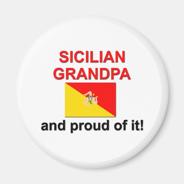 Proud Sicilian Grandpa Magnet (Front)