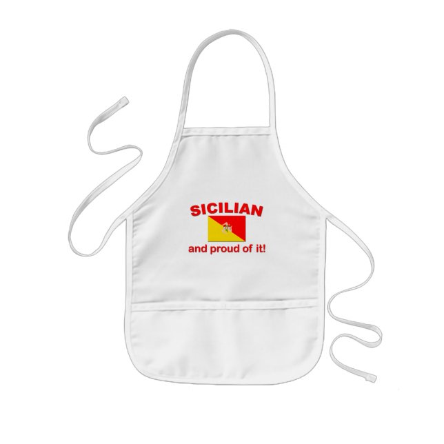 Proud Sicilian Kids Apron (Front)