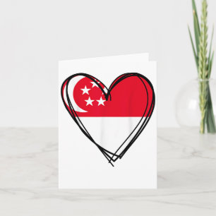 Proud Singaporean Boy Girl Aunt Dad Mum Singapore Card