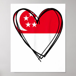 Proud Singaporean Boy Girl Aunt Dad Mum Singapore Poster