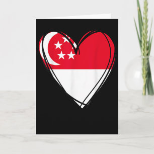 Proud Singarean Boy Girl Aunt Dad Mum Singare Flag Card