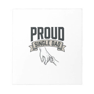 Proud Single Dad Vintage Engraving Shirt Design_1 Notepad