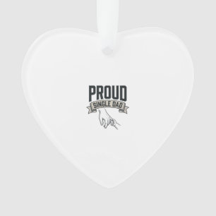 Proud Single Dad Vintage Engraving Shirt Design_1 Ornament
