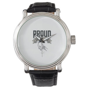 Proud Single Dad Vintage Engraving Shirt Design_1 Watch