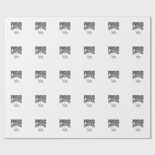 Proud Single Dad Vintage Engraving Shirt Design_1 Wrapping Paper