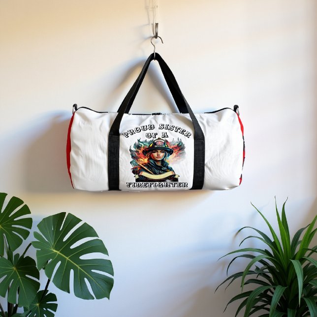 Proud Sister A Firefighter Hero Duffle Bag (Creator Uploaded)