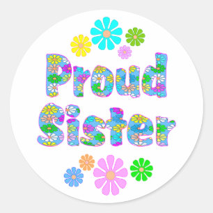 Proud Sister Classic Round Sticker