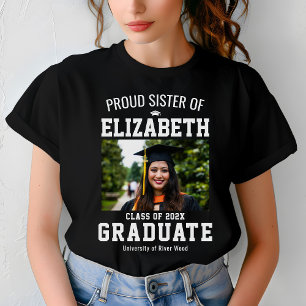 Proud Sister  Graduate Name Custom T-Shirt