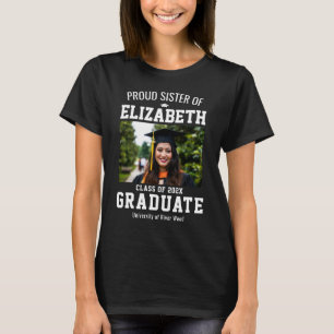 Proud Sister Graduate Name Custom T-Shirt