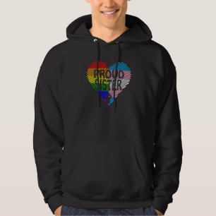 Proud Sister Lgbt With Rainbow And Transgender Fla Hoodie