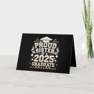 Proud Sister Of A 2025 Graduate Graduation Thank You Card