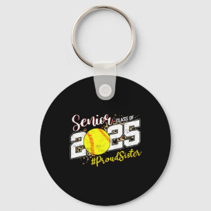 Proud Sister Of A 2025 Senior Softll Graduation Key Ring