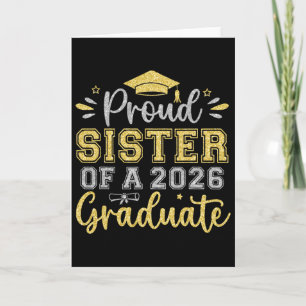 Proud Sister Of A 2026 Graduate Senior Graduation Card