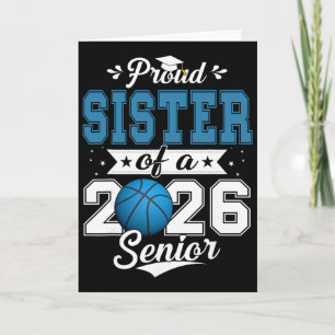 Proud Sister Of A 2026 Senior Sketll Graduation _2 Card