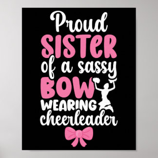Proud Sister Of A Cheerleader Sister Cheer Sister  Poster