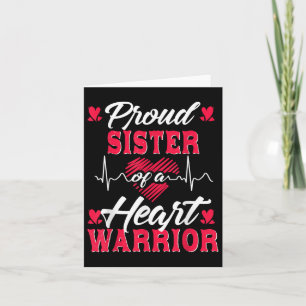 Proud Sister Of A Heart Warrior Chd Awareness Card
