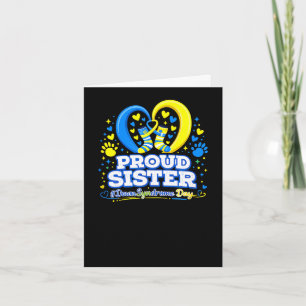 Proud sister world down syndrome awareness day card