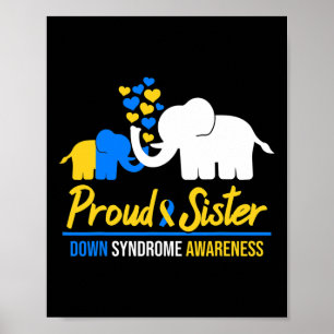 Proud Sister World Down Syndrome Awareness Day Ele Poster