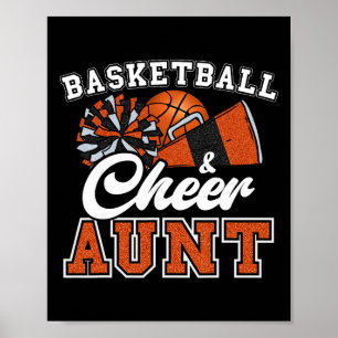Proud Sketll And Cheer Aunt Cheerleader Niece Oran Poster