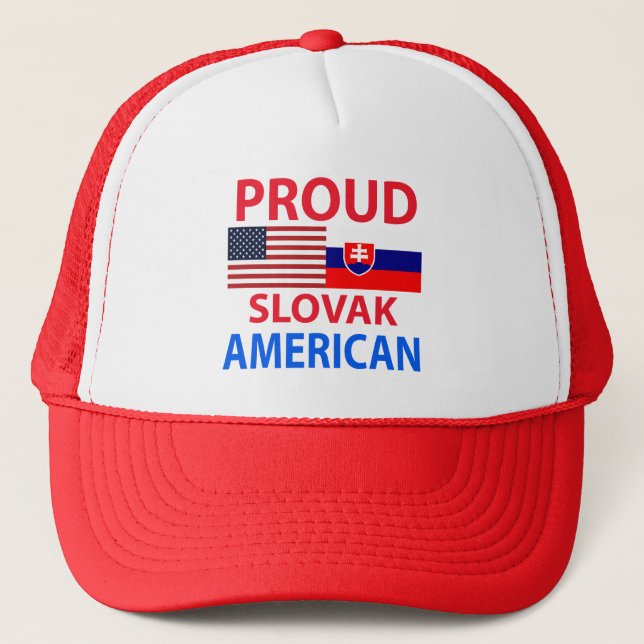 Proud Slovak American Trucker Hat (Front)