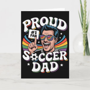 Proud Soccer Dad Cheerful Fan For Fathers _3 Card