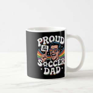 Proud Soccer Dad Cheerful Fan For Fathers _3  Coffee Mug