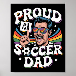 Proud Soccer Dad Cheerful Fan For Fathers _3  Poster