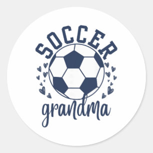 Proud Soccer Grandma Mother's Day Classic Round Sticker