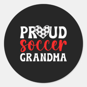 Proud Soccer Grandma Of A Soccer Player Grandma Classic Round Sticker