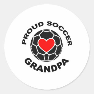 Proud Soccer Grandpa Classic Round Sticker