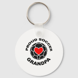 Proud Soccer Grandpa Key Ring
