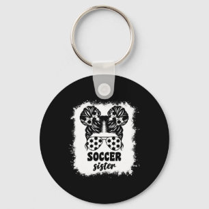 Proud Soccer Little Sister For Byby Girls Kids Mes Key Ring
