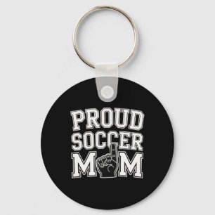 Proud Soccer Mom Cheerful Fan Support For Moms _2  Key Ring